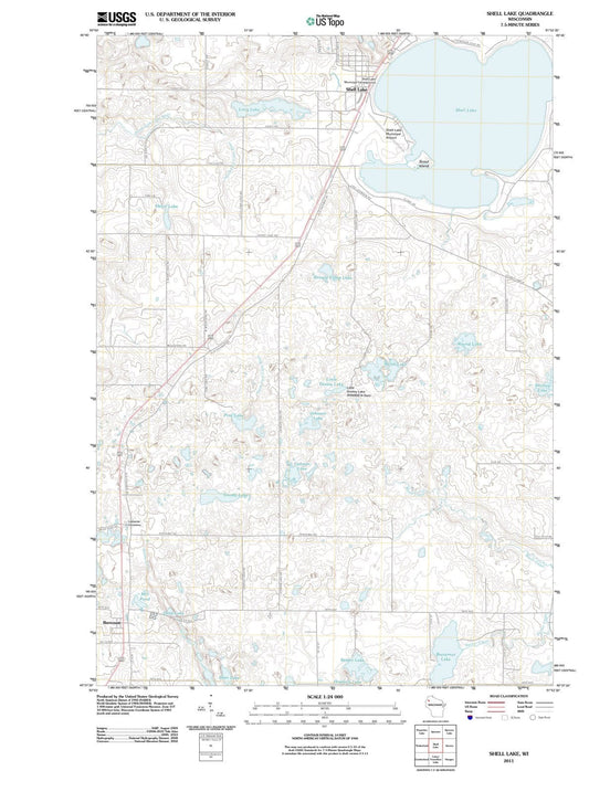 2011 Shell Lake, WI - Wisconsin - USGS Topographic Map