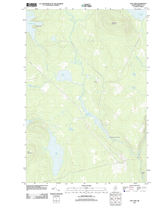 2011 Hay Lake, ME - Maine - USGS Topographic Map