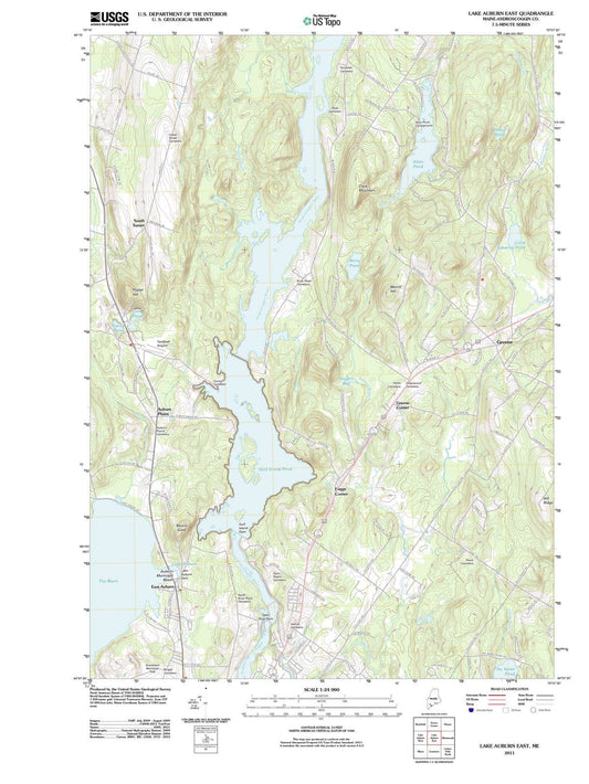 2011 Lake Auburn East, ME - Maine - USGS Topographic Map