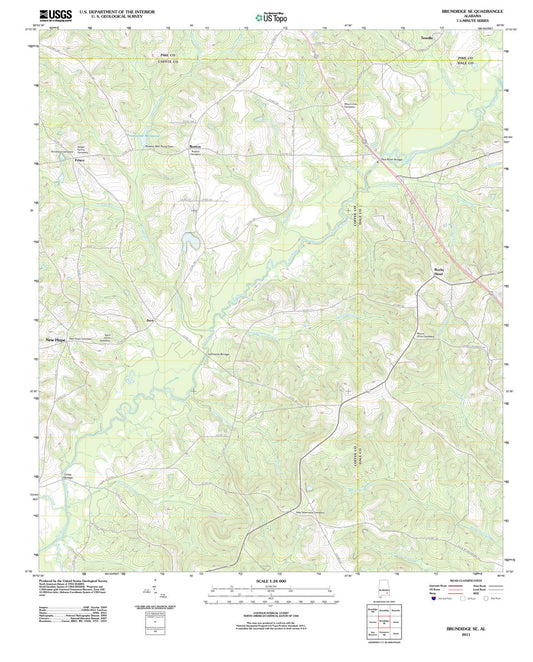 2011 Brundidge, AL - Alabama - USGS Topographic Map v3
