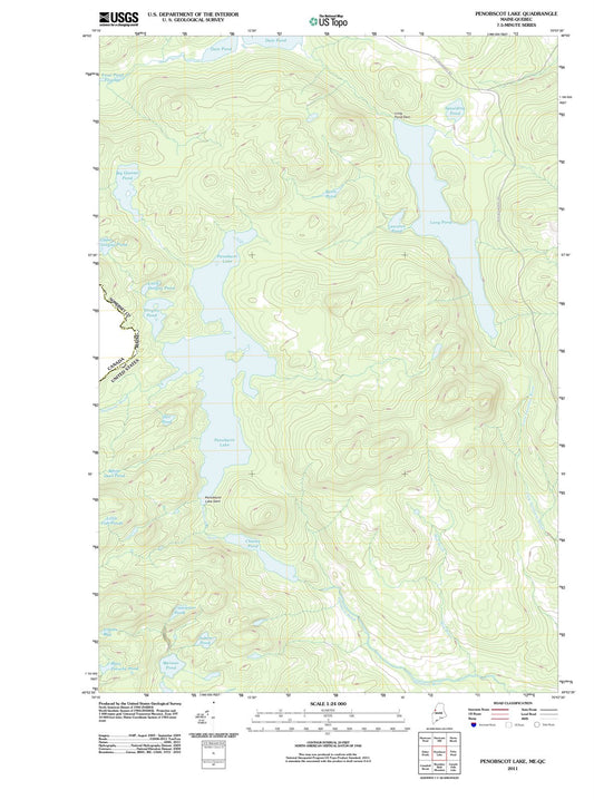 2011 Penobscot Lake, ME - Maine - USGS Topographic Map