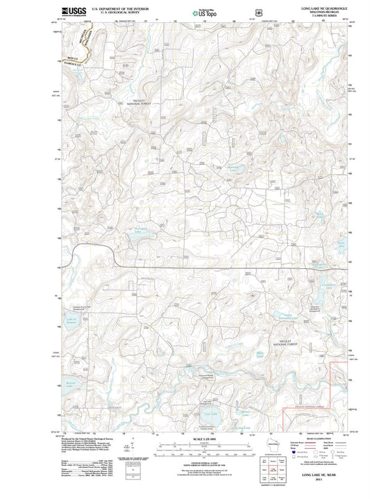 2011 Long Lake, WI - Wisconsin - USGS Topographic Map