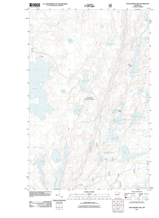 2011 Angleworm Lake, MN - Minnesota - USGS Topographic Map