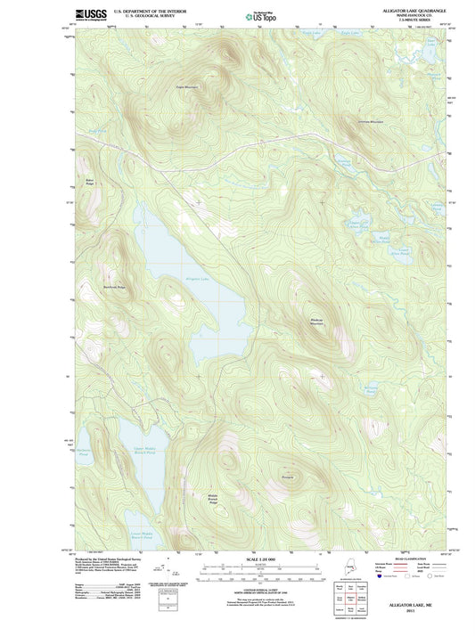 2011 Alligator Lake, ME - Maine - USGS Topographic Map