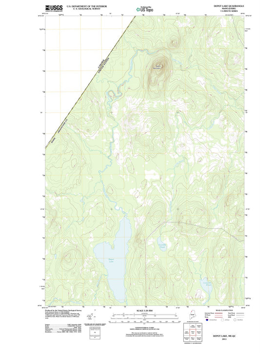 2011 Depot Lake, ME - Maine - USGS Topographic Map