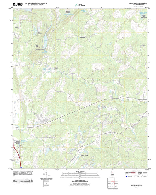 2011 Bounds Lake, AL - Alabama - USGS Topographic Map