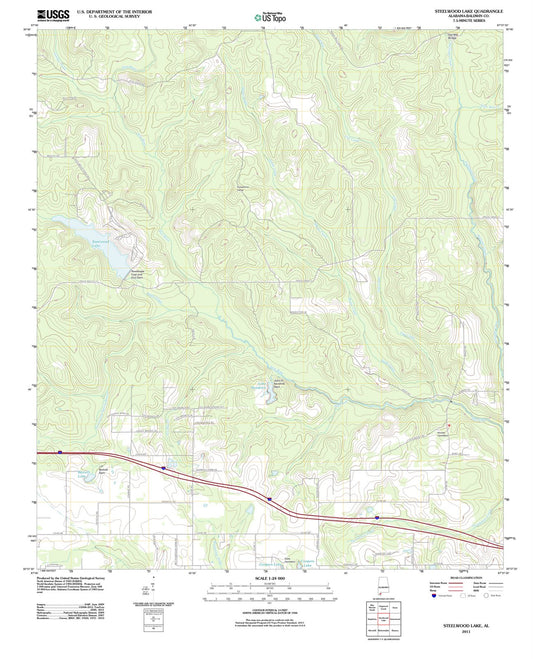 2011 Steelwood Lake, AL - Alabama - USGS Topographic Map