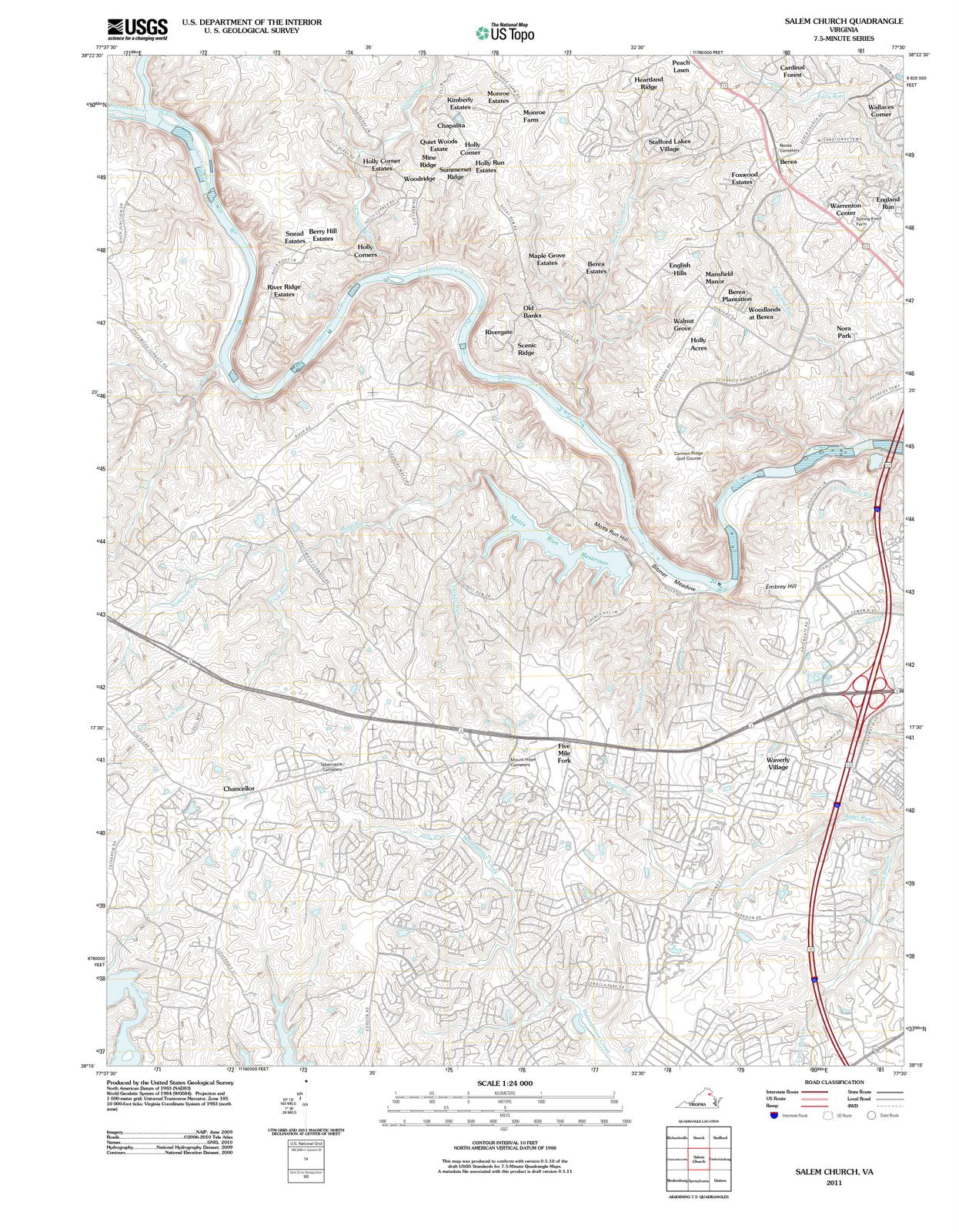 2011 Salem Church, VA - Virginia - USGS Topographic Map