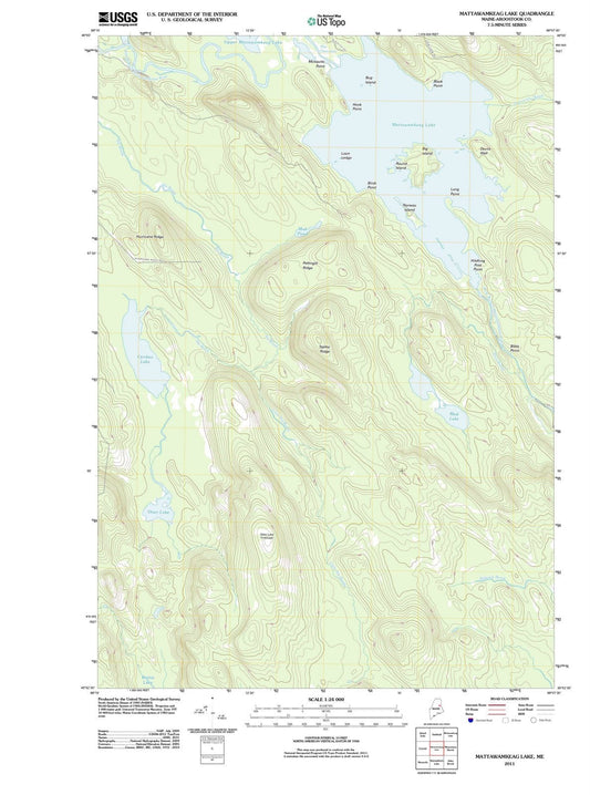 2011 Mattawamkeag Lake, ME - Maine - USGS Topographic Map