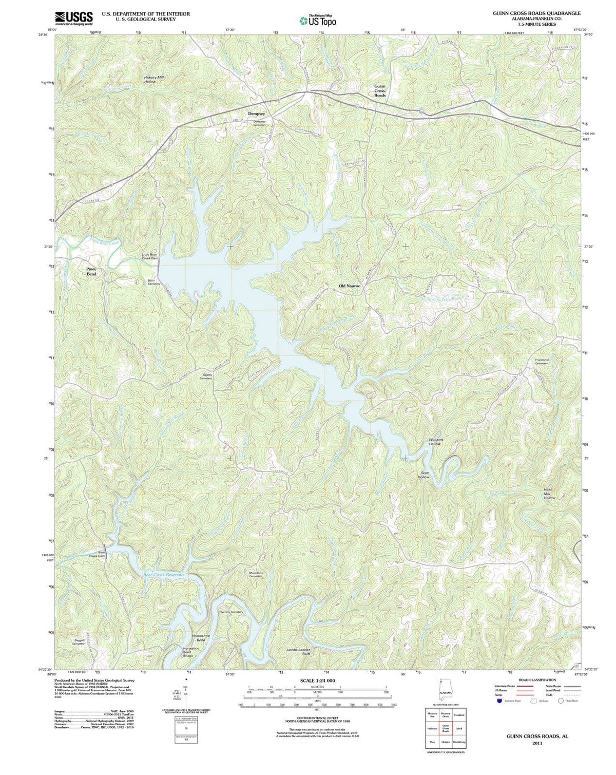 2011 Guinn Cross Roads, AL - Alabama - USGS Topographic Map