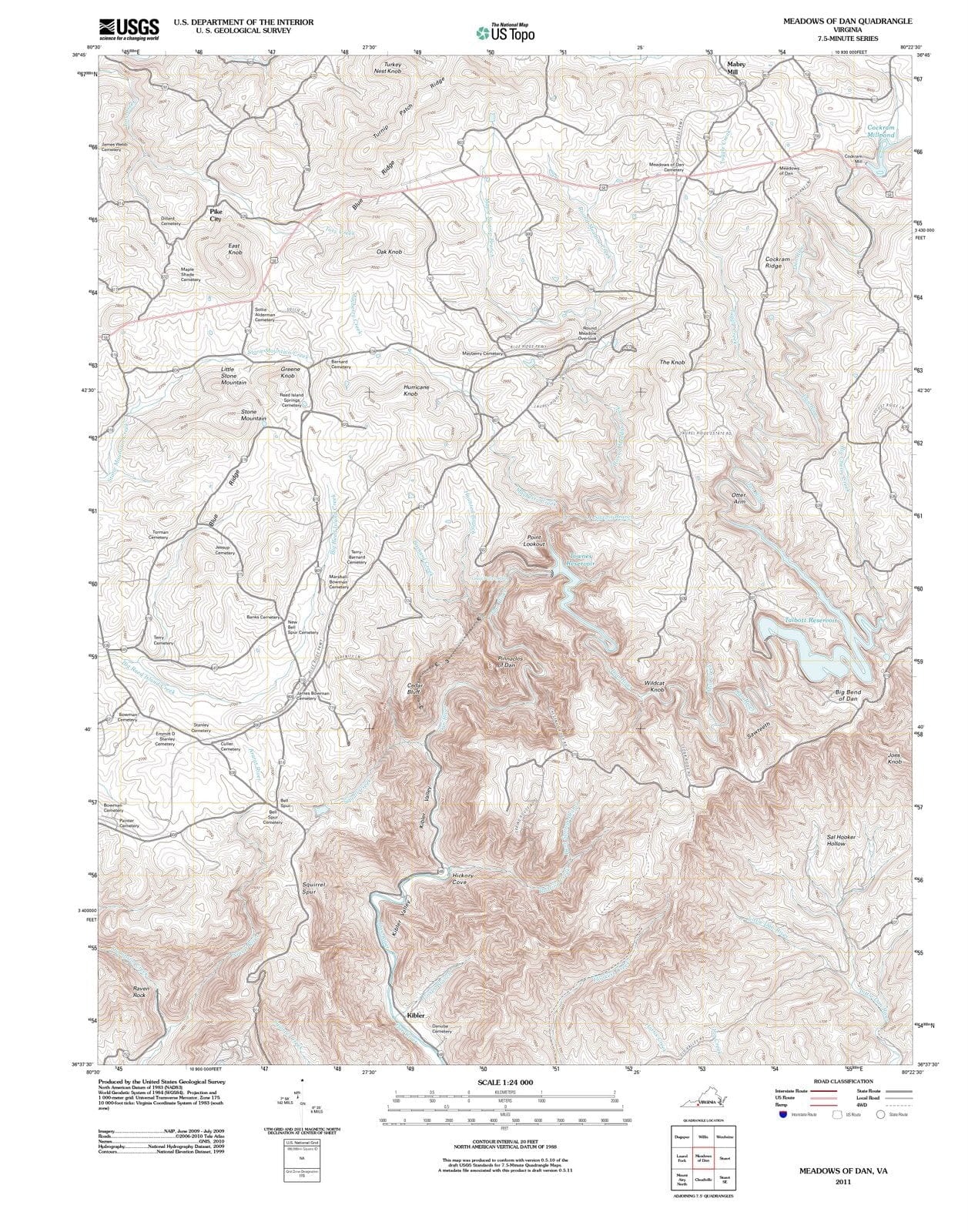 2011 Meadows ofan, VA - Virginia - USGS Topographic Map