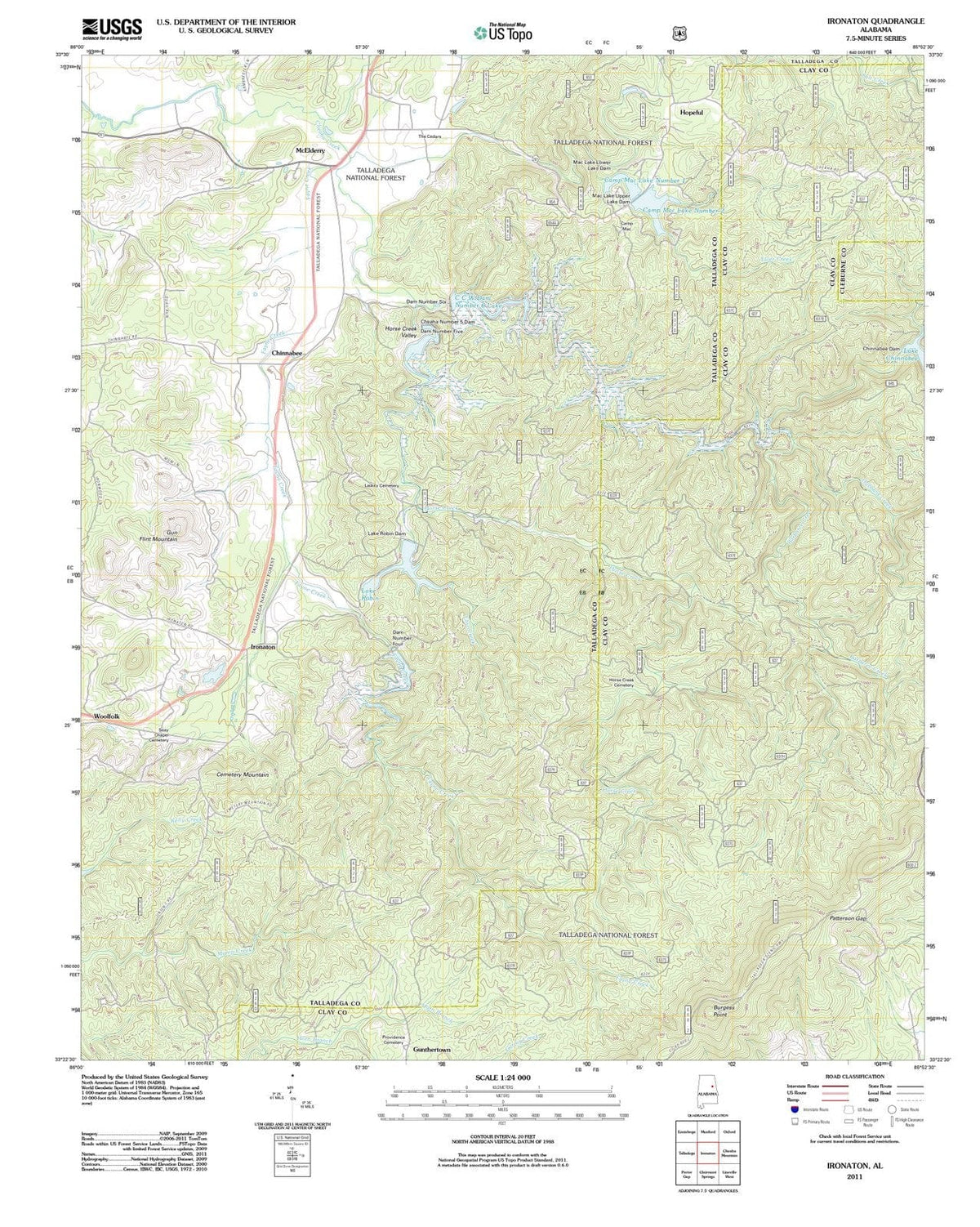 2011 Ironaton, AL - Alabama - USGS Topographic Map