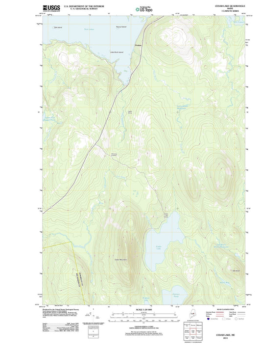 2011 Cedar Lake, ME - Maine - USGS Topographic Map