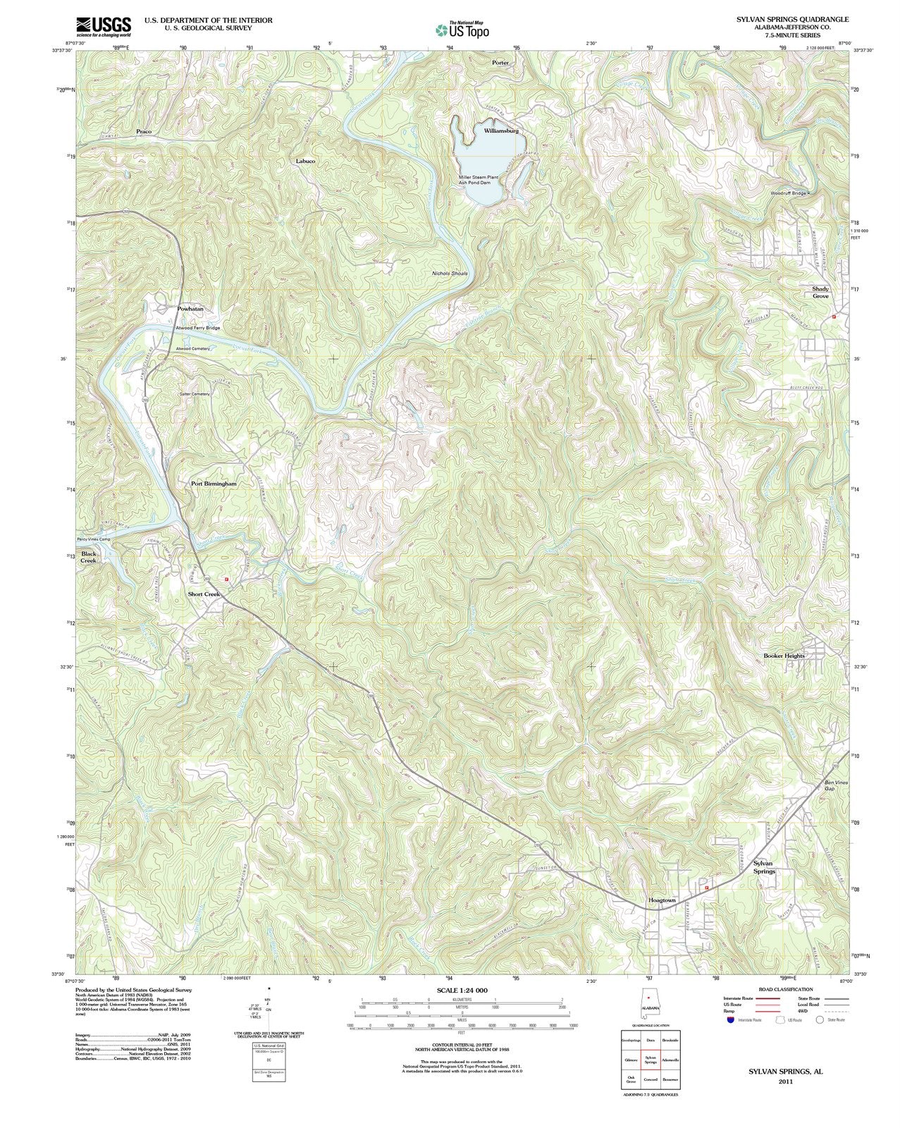 2011 Sylvan Springs, AL - Alabama - USGS Topographic Map