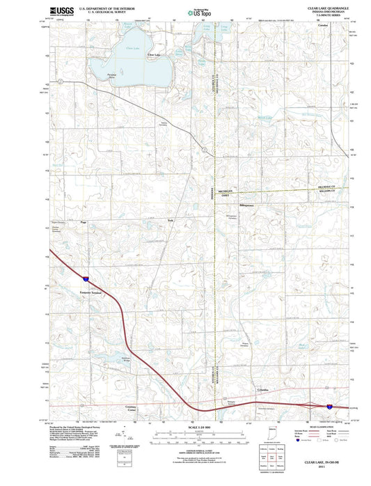 2011 Clear Lake, in - Indiana - USGS Topographic Map