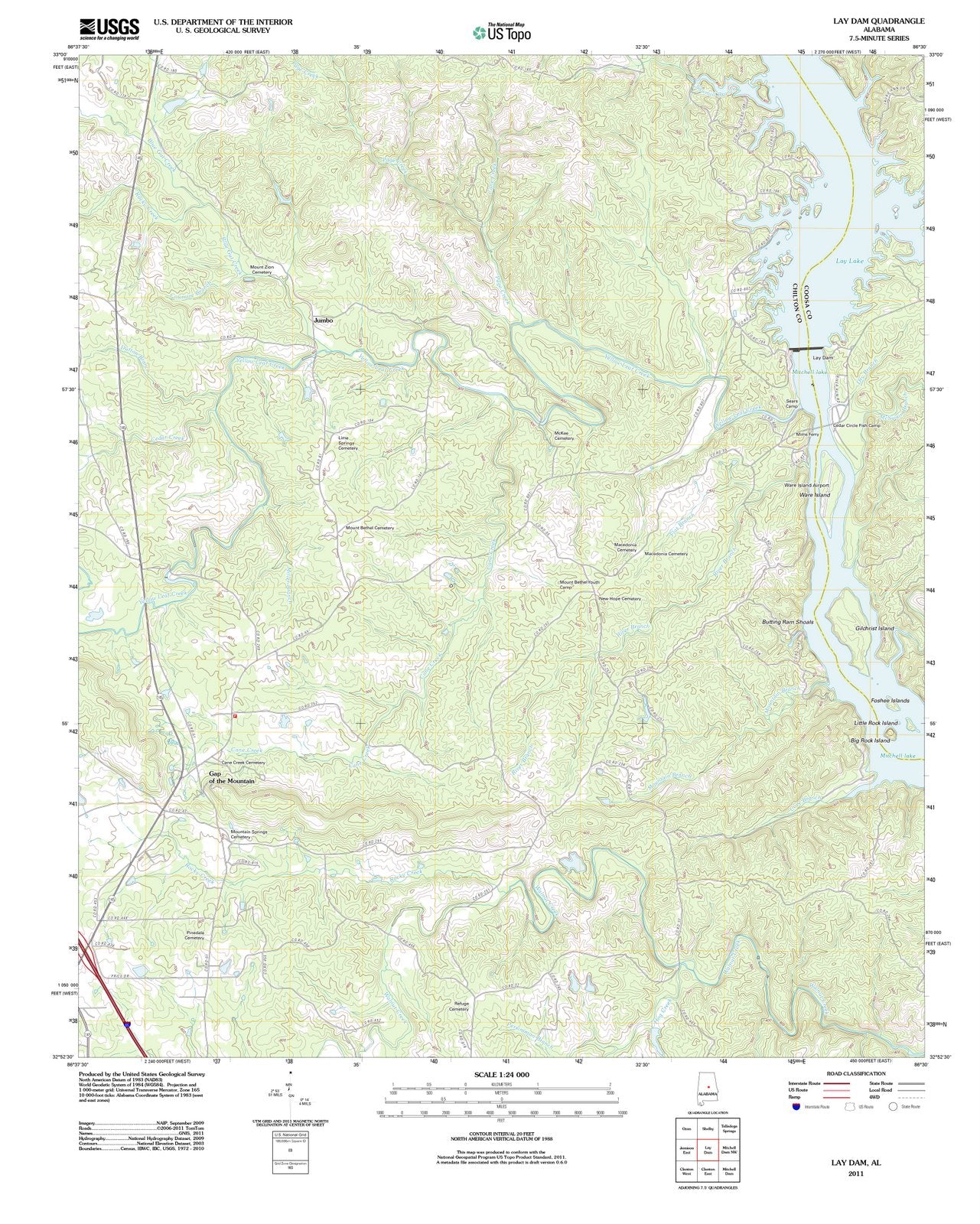 2011 Layam, AL - Alabama - USGS Topographic Map