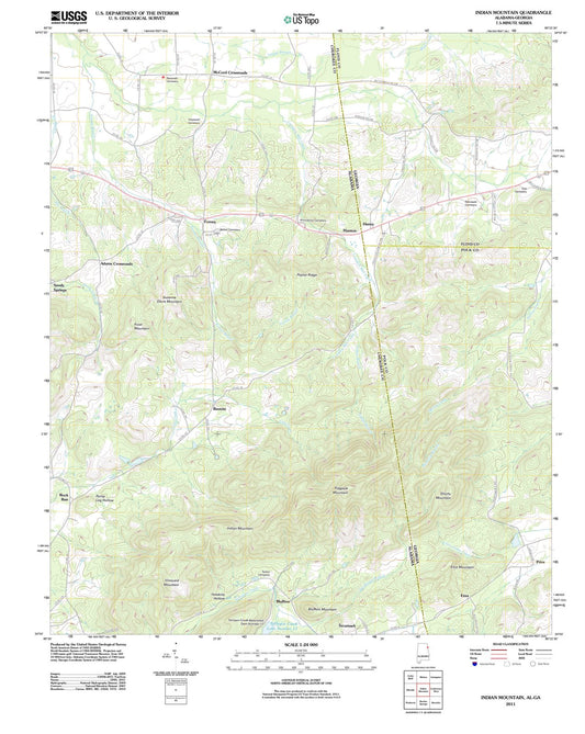 2011 Indian Mountain, AL - Alabama - USGS Topographic Map