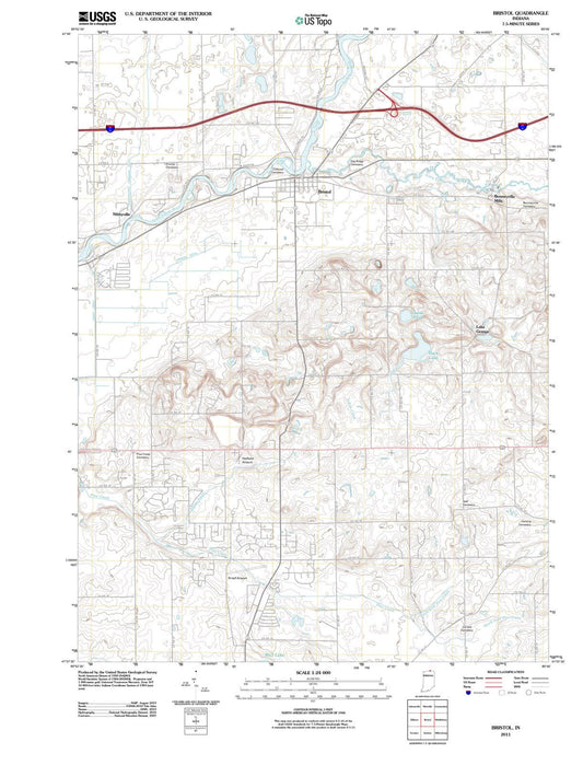 2011 Bristol, in - Indiana - USGS Topographic Map