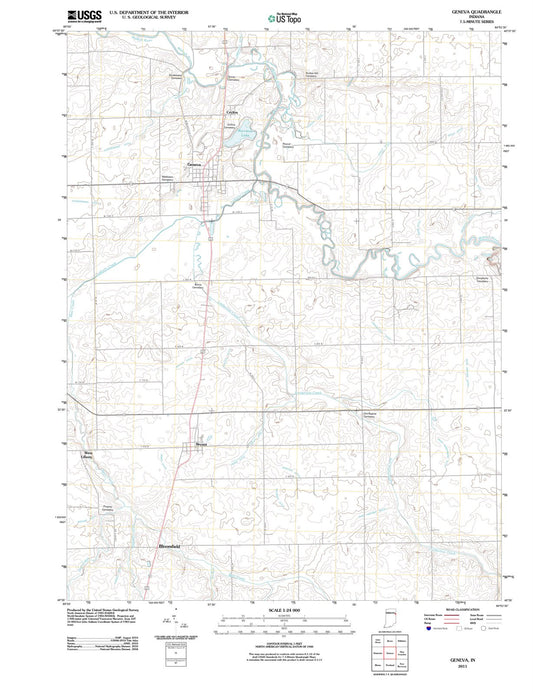 2011 Geneva, in - Indiana - USGS Topographic Map