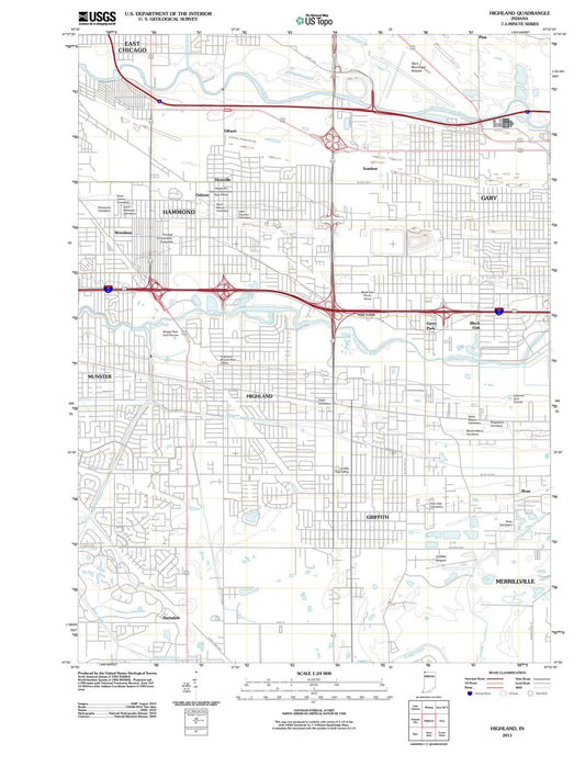 2011 Highland, in - Indiana - USGS Topographic Map