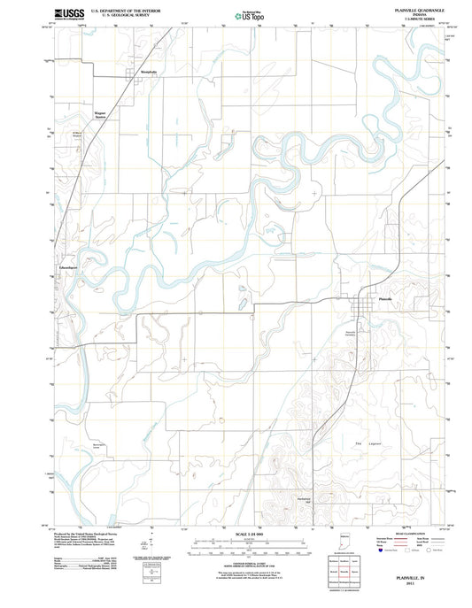 2011 Plainville, in - Indiana - USGS Topographic Map