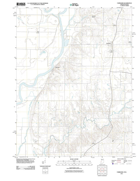2011 Fairbanks, in - Indiana - USGS Topographic Map
