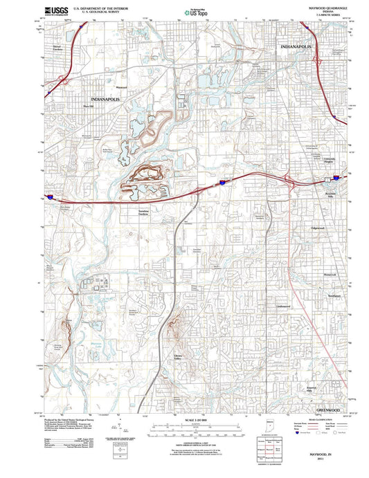 2011 Maywood, in - Indiana - USGS Topographic Map