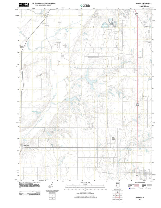 2011 Pimento, in - Indiana - USGS Topographic Map