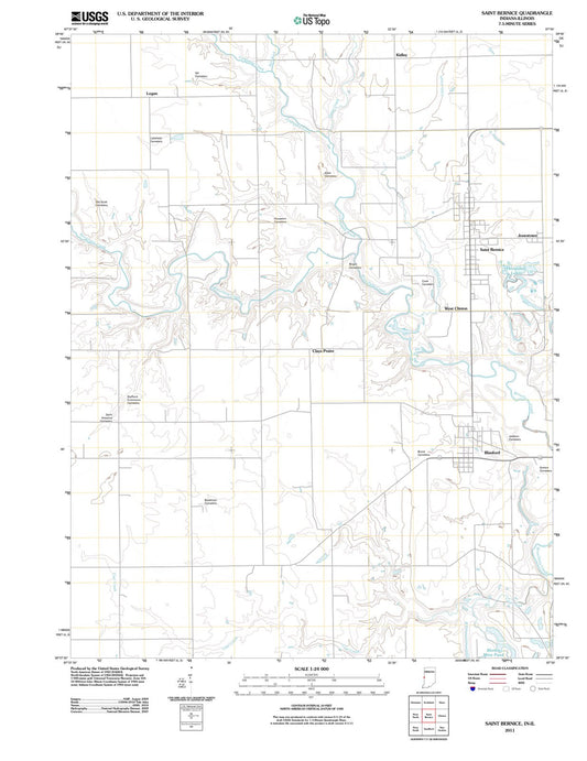 2011 Saint Bernice, in - Indiana - USGS Topographic Map