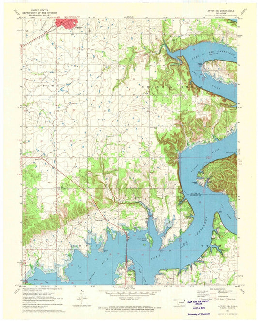 1971 Afton, OK - Oklahoma - USGS Topographic Map