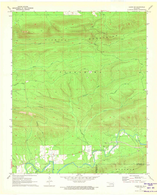 1971 Albion, OK - Oklahoma - USGS Topographic Map