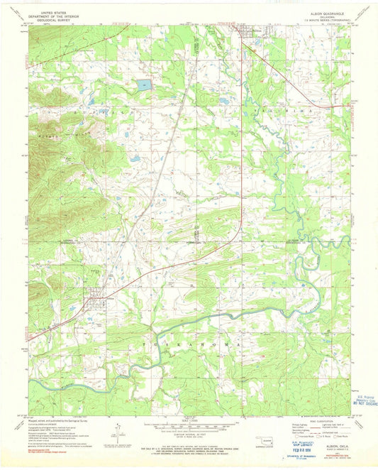 1971 Albion, OK - Oklahoma - USGS Topographic Map v3