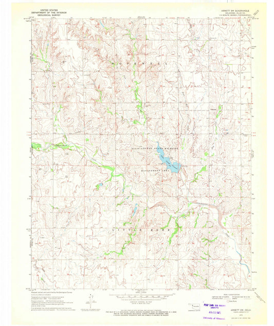 1970 Arnett, OK - Oklahoma - USGS Topographic Map v2