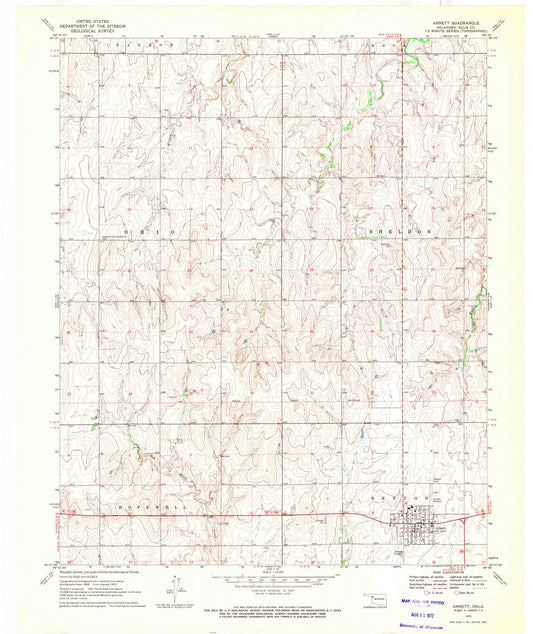 1970 Arnett, OK - Oklahoma - USGS Topographic Map v3