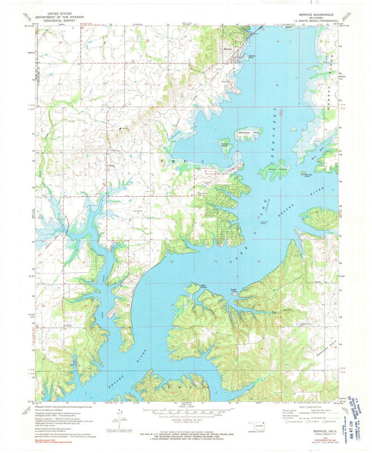 1971 Bernice, OK - Oklahoma - USGS Topographic Map