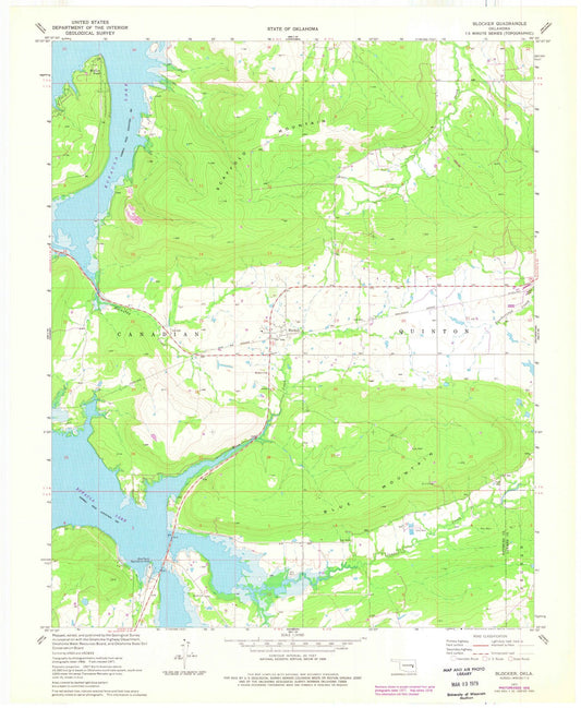 1971 Blocker, OK - Oklahoma - USGS Topographic Map