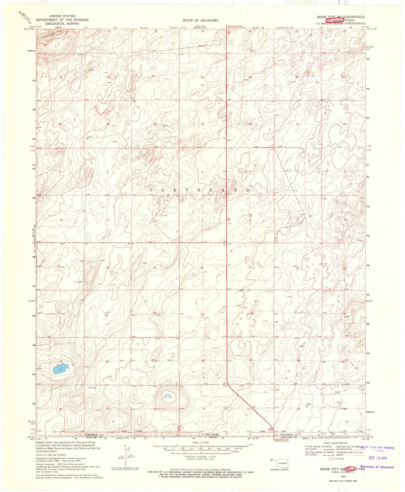 1969 Boise City, OK - Oklahoma - USGS Topographic Map v2