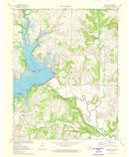 1971 Bowring, OK - Oklahoma - USGS Topographic Map v2
