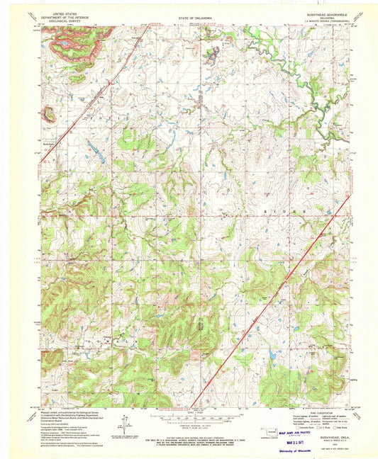 1970 Bushyhead, OK - Oklahoma - USGS Topographic Map