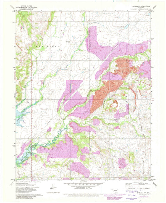 1972 Chelsea, OK - Oklahoma - USGS Topographic Map