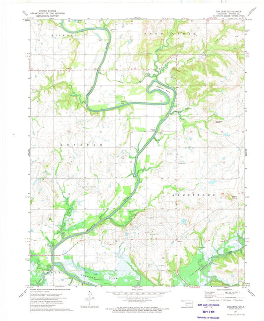 1972 Childers, OK - Oklahoma - USGS Topographic Map