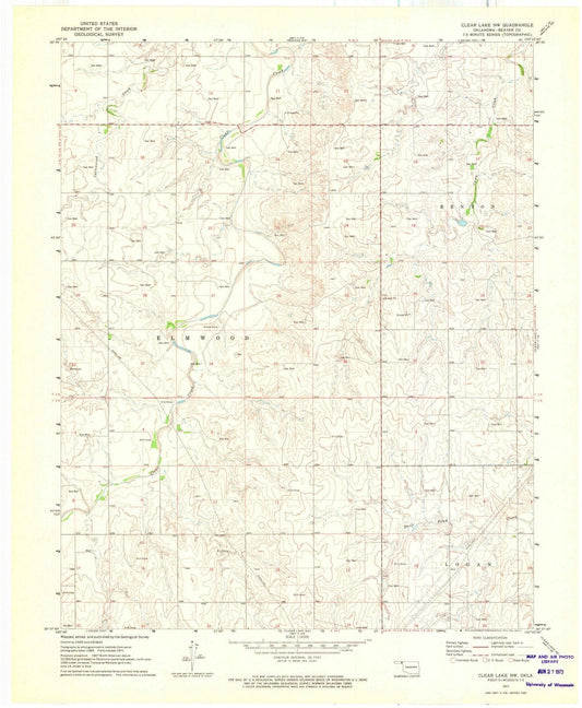 1971 Clear Lake, OK - Oklahoma - USGS Topographic Map