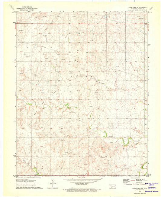 1971 Clear Lake, OK - Oklahoma - USGS Topographic Map v2