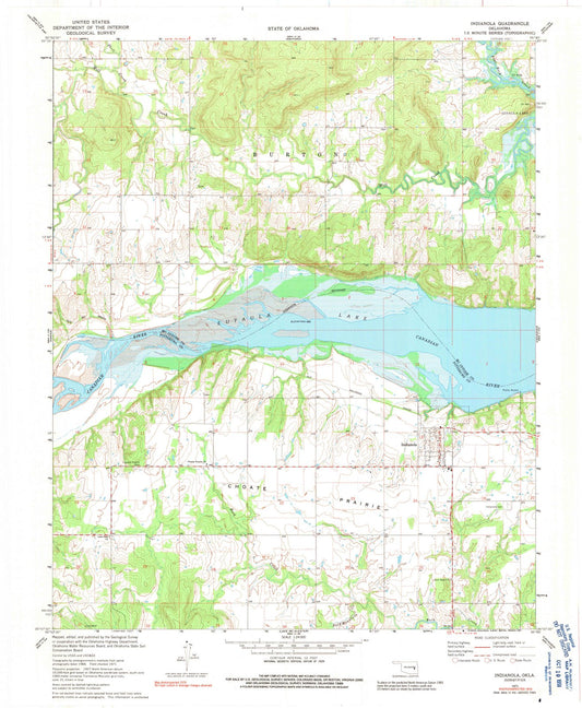 1971 Indianola, OK - Oklahoma - USGS Topographic Map