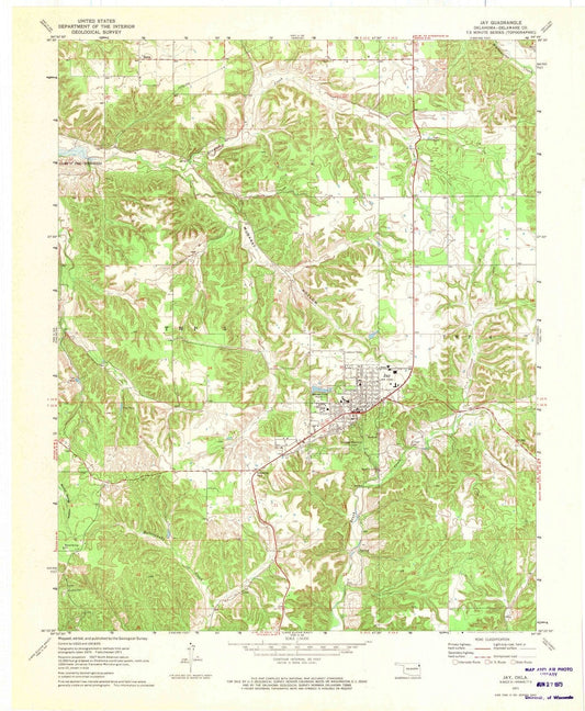 1971 Jay, OK - Oklahoma - USGS Topographic Map