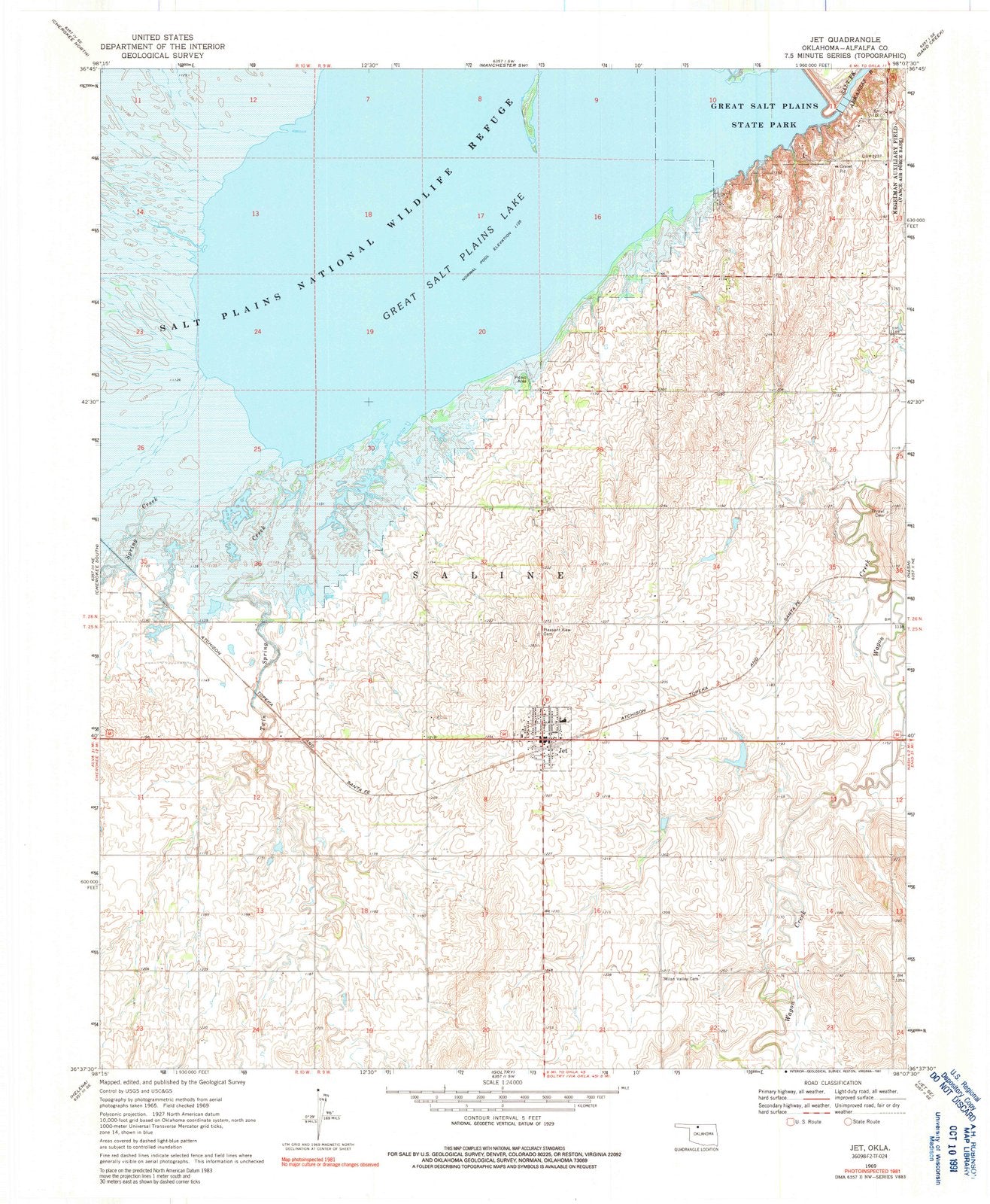 1969 Jet, OK - Oklahoma - USGS Topographic Map v2