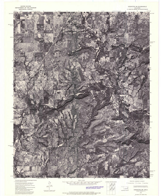 1972 Keefeton, OK - Oklahoma - USGS Topographic Map v3