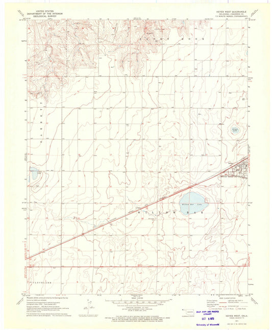 1971 Keyes West, OK - Oklahoma - USGS Topographic Map