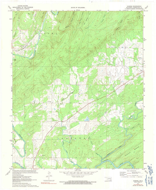 1972 Kosoma, OK - Oklahoma - USGS Topographic Map