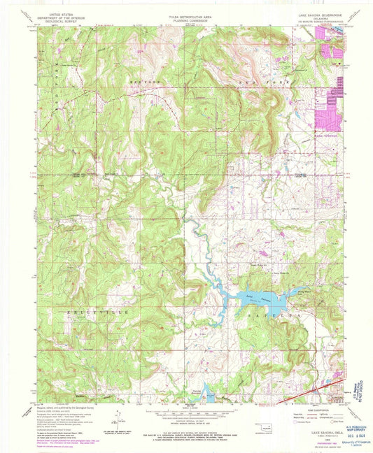 1959 Lake Sahoma, OK - Oklahoma - USGS Topographic Map